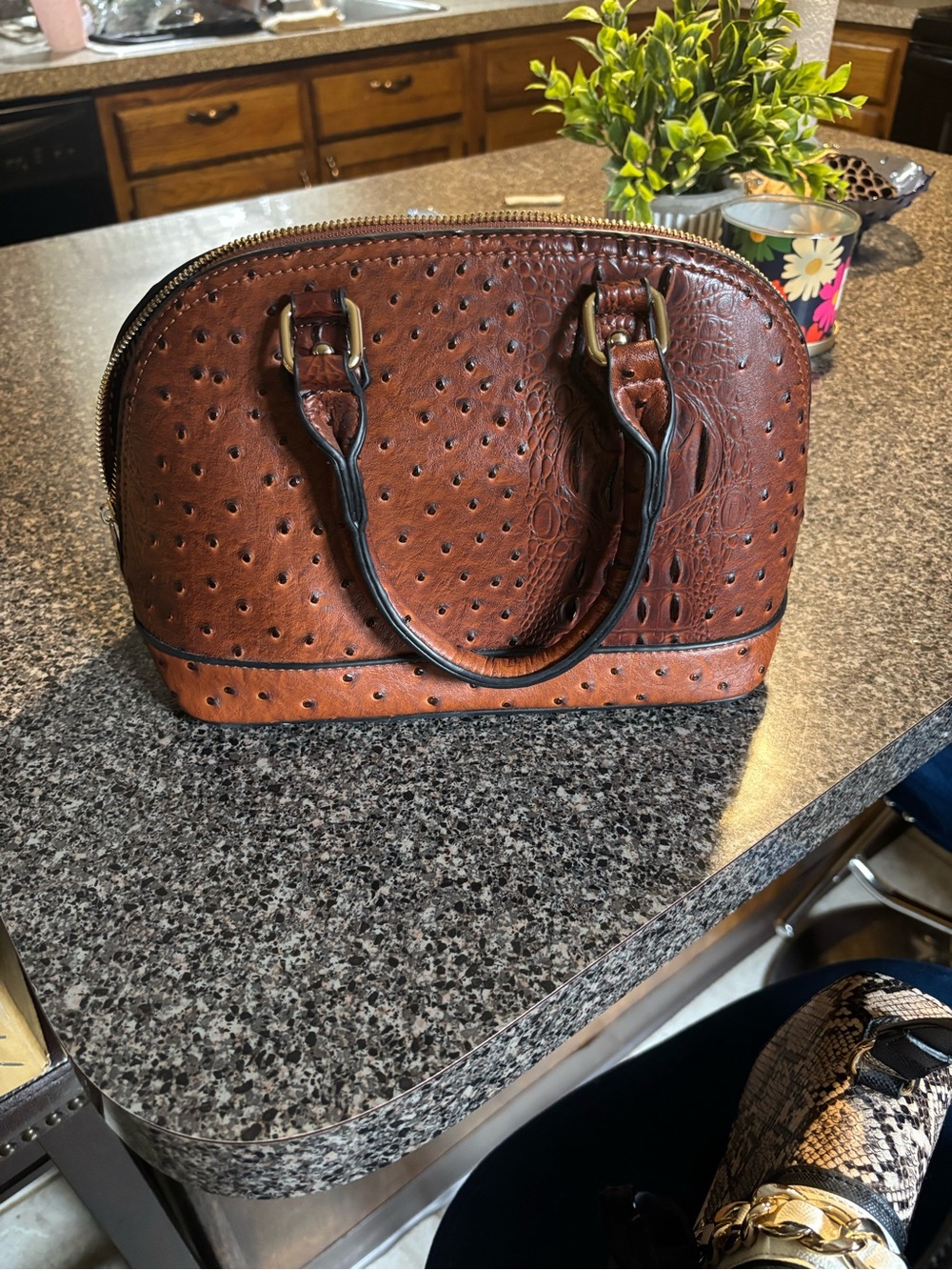 Ostrich Dome Satchel - Women Bags